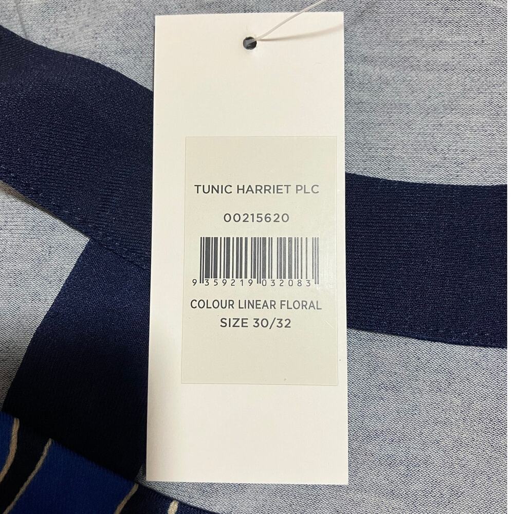 City Chic EVANS Women's Navy Harriet Placement Tunic Cutout Neck Size 30/32 NWT - Picture 9 of 10